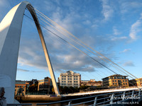 Walk along Newcastle Quayside 4.11.23 at dusk